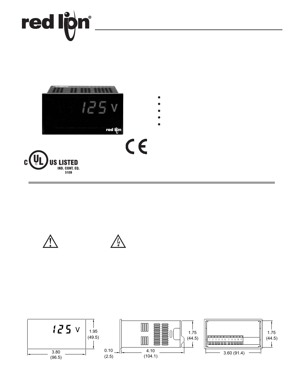 Red Lion PAXLHV User Manual | 8 pages