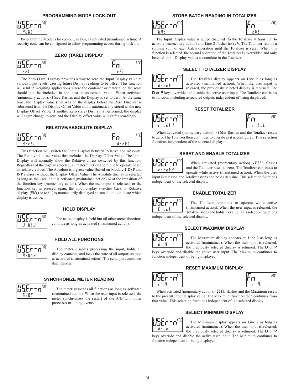 User-n | Red Lion PAX2A User Manual | Page 14 / 36