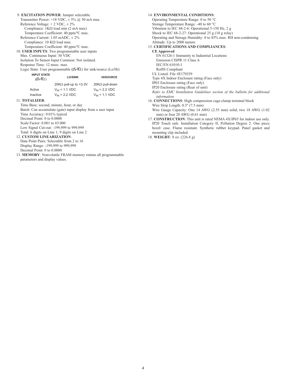 Red Lion PAX2A User Manual | Page 4 / 36