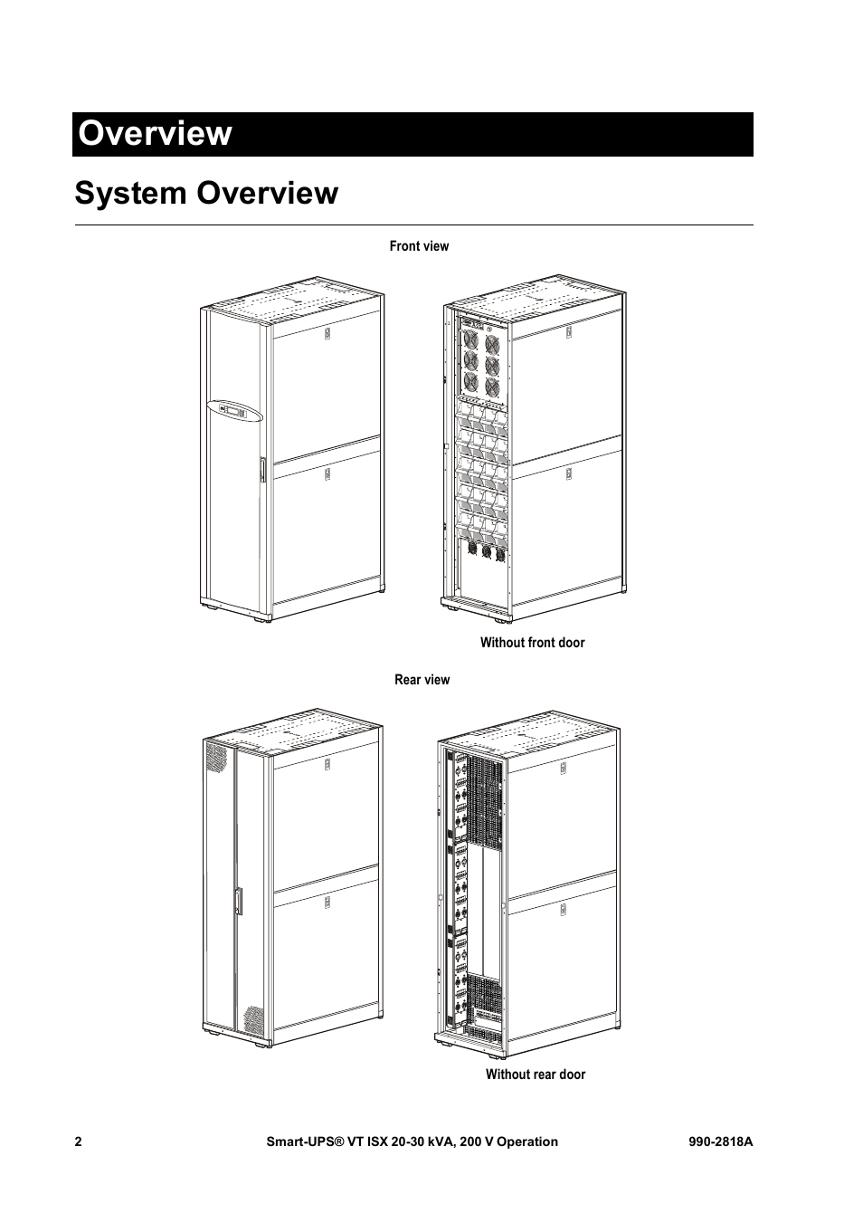 Overview, System overview | American Power Conversion Smart-UPS User Manual | Page 8 / 36