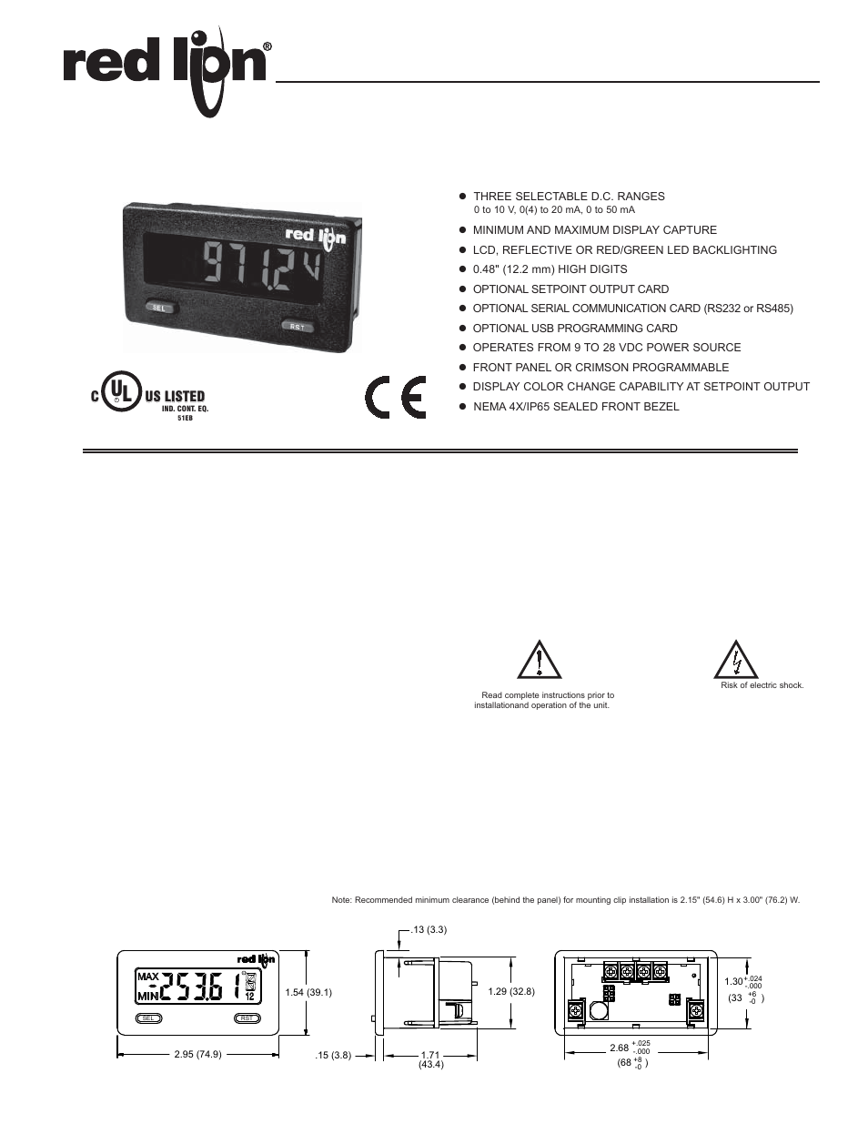 Red Lion CUB5P User Manual | 12 pages