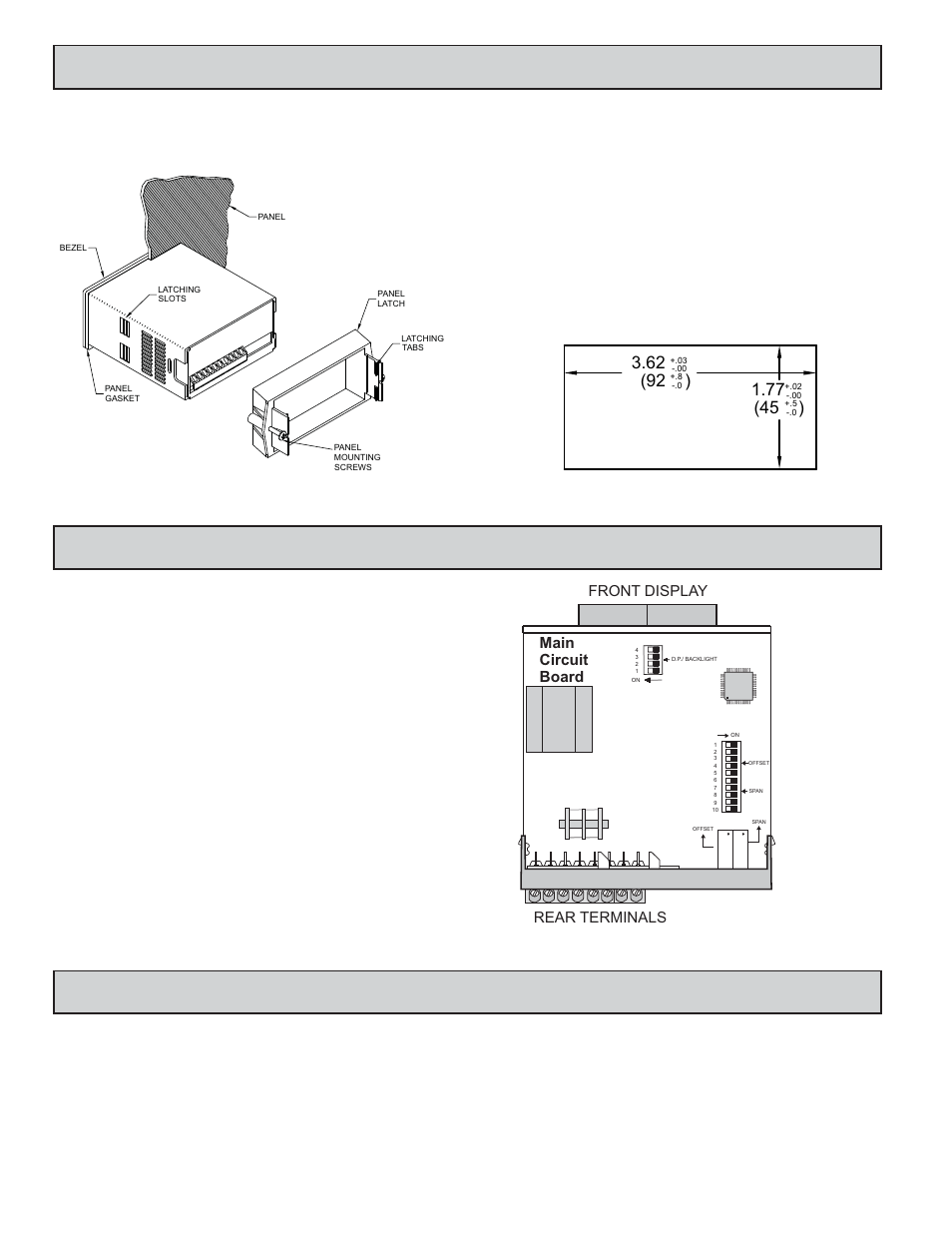 Etting, Witches, Iring | Eter, Nstalling | Red Lion PAXLCL User Manual | Page 4 / 8