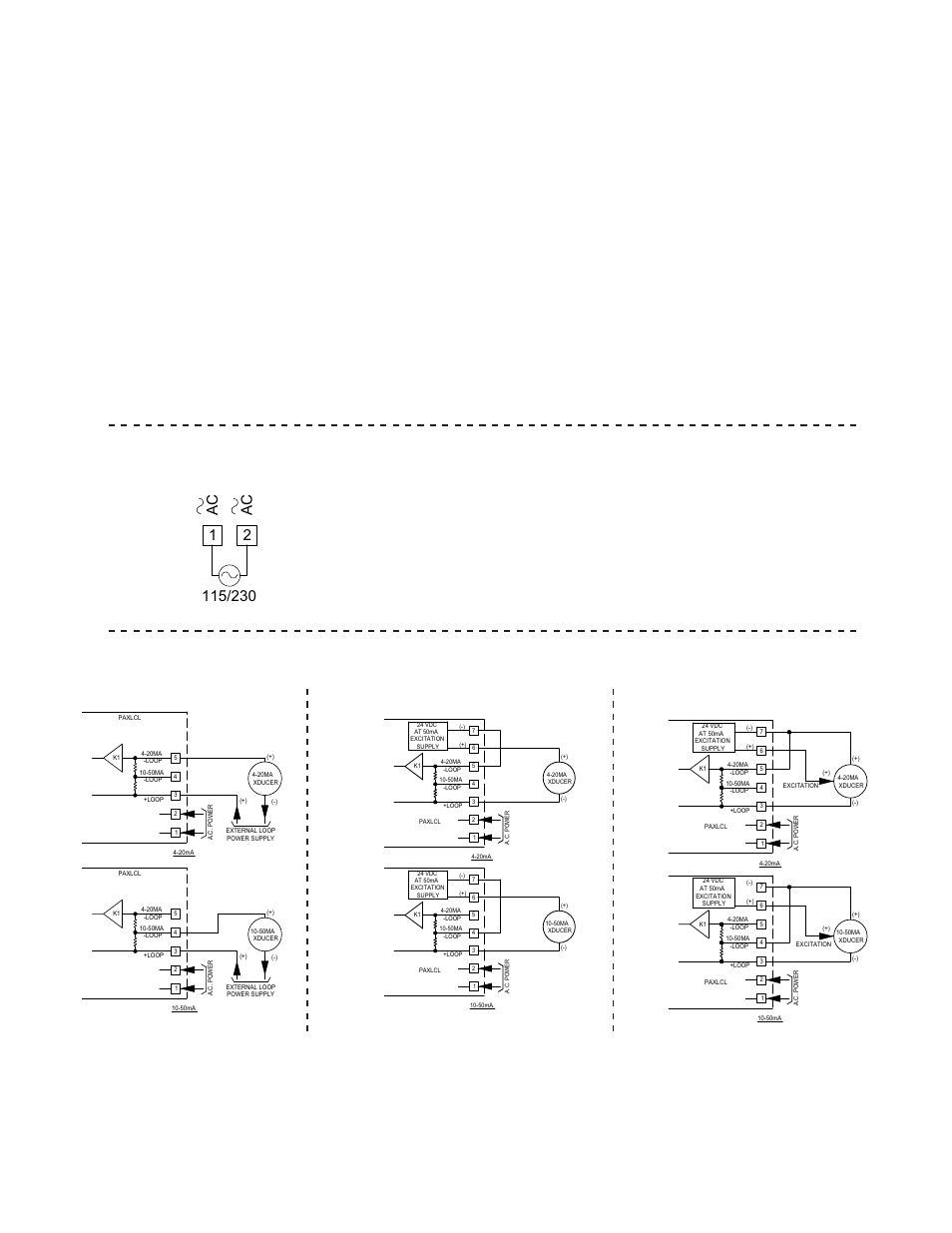 2 input signal wiring, 1 power wiring, Emc installation guidelines | Ac power, Terminal 1: vac terminal 2: vac | Red Lion PAXLCL User Manual | Page 5 / 8