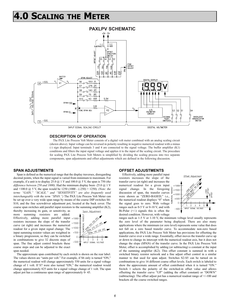 Caling the, Eter | Red Lion PAXLPV User Manual | Page 6 / 8