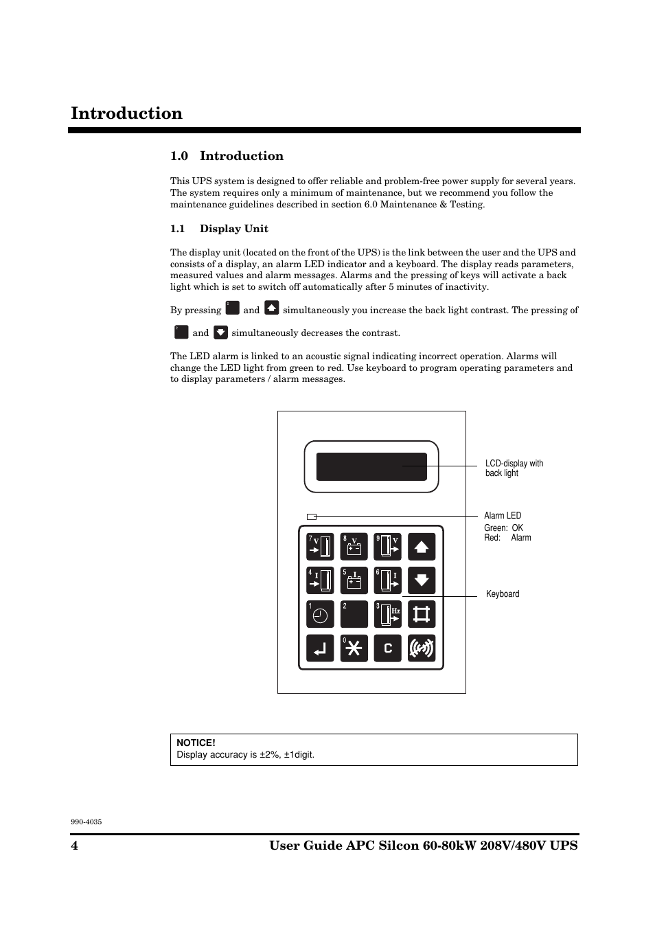 Introduction, 0 introduction | American Power Conversion 60-80kW 208/480V User Manual | Page 4 / 34