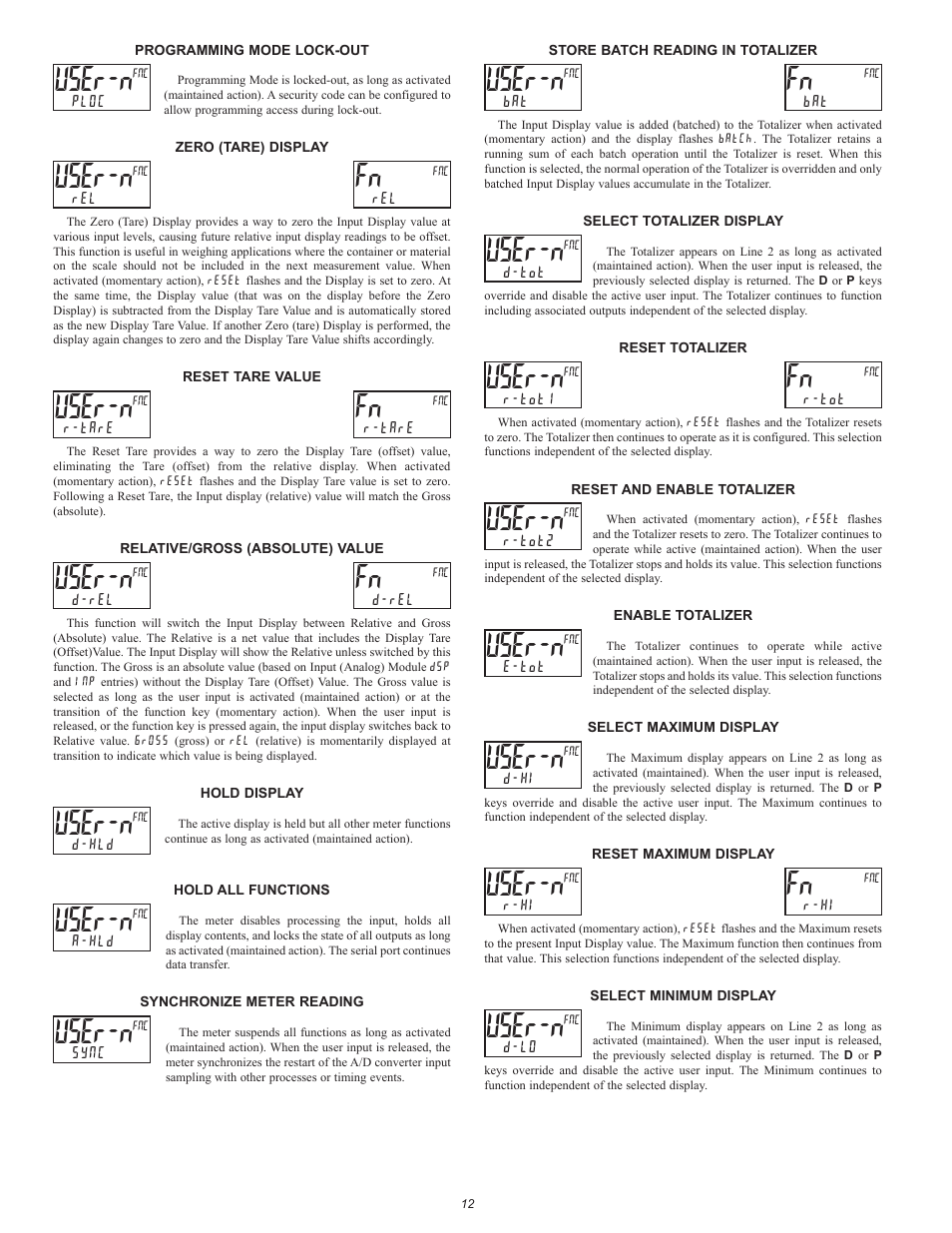 User-n | Red Lion PAX2S User Manual | Page 12 / 36