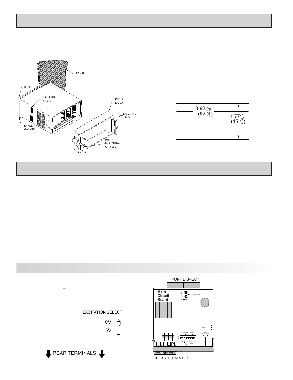 Etting, Witches, Umpers | Nstalling, Eter, Paxlsg jumper selection | Red Lion PAXLSG User Manual | Page 4 / 8