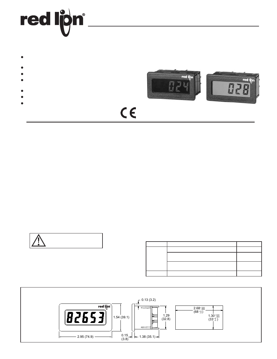 Red Lion DT8 User Manual | 4 pages
