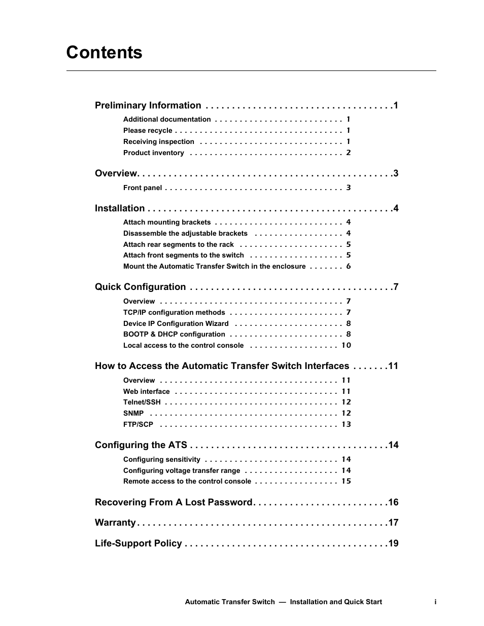 American Power Conversion Automatic Transfer User Manual | Page 3 / 25