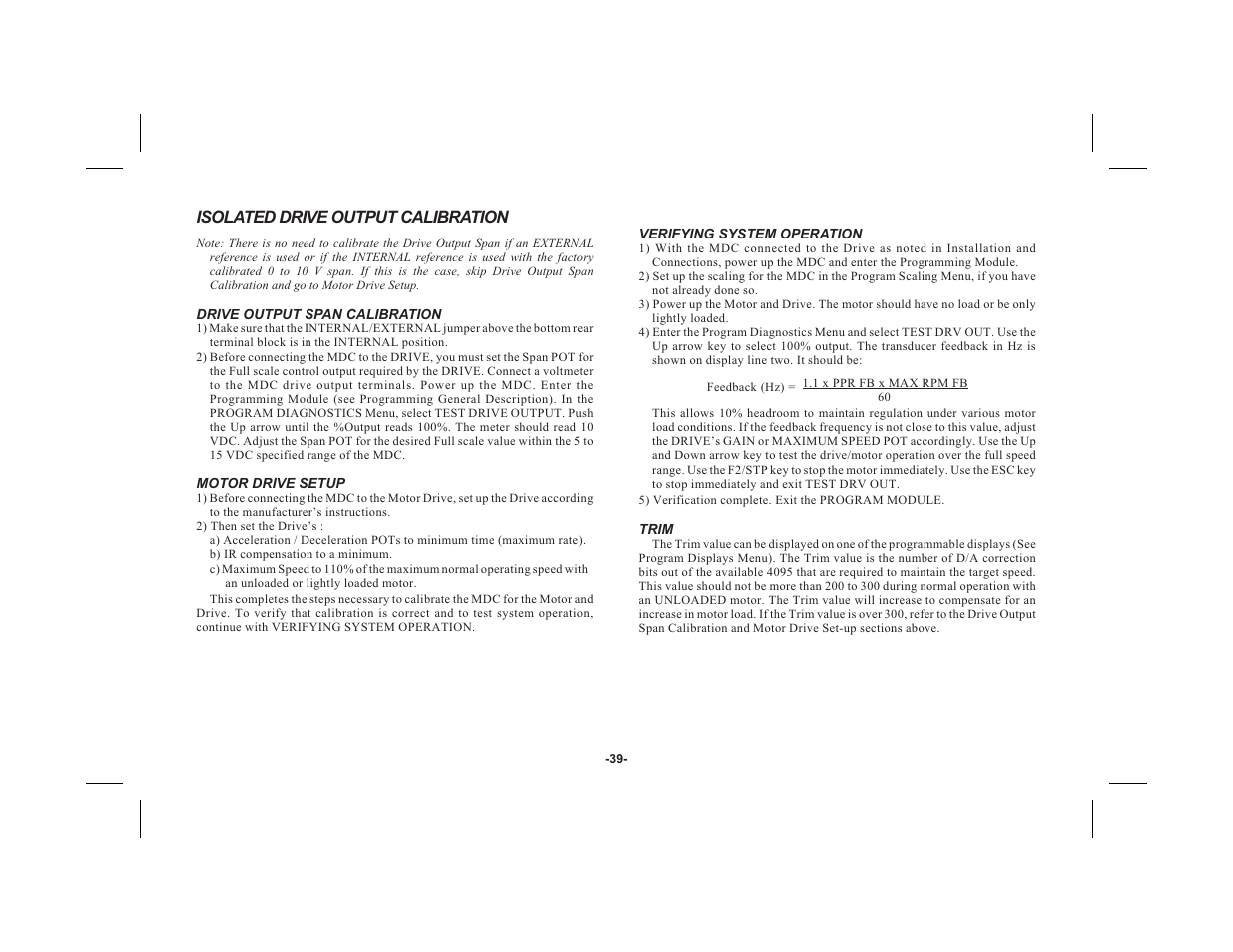 Isolated drive output calibration | Red Lion MDC User Manual | Page 41 / 51
