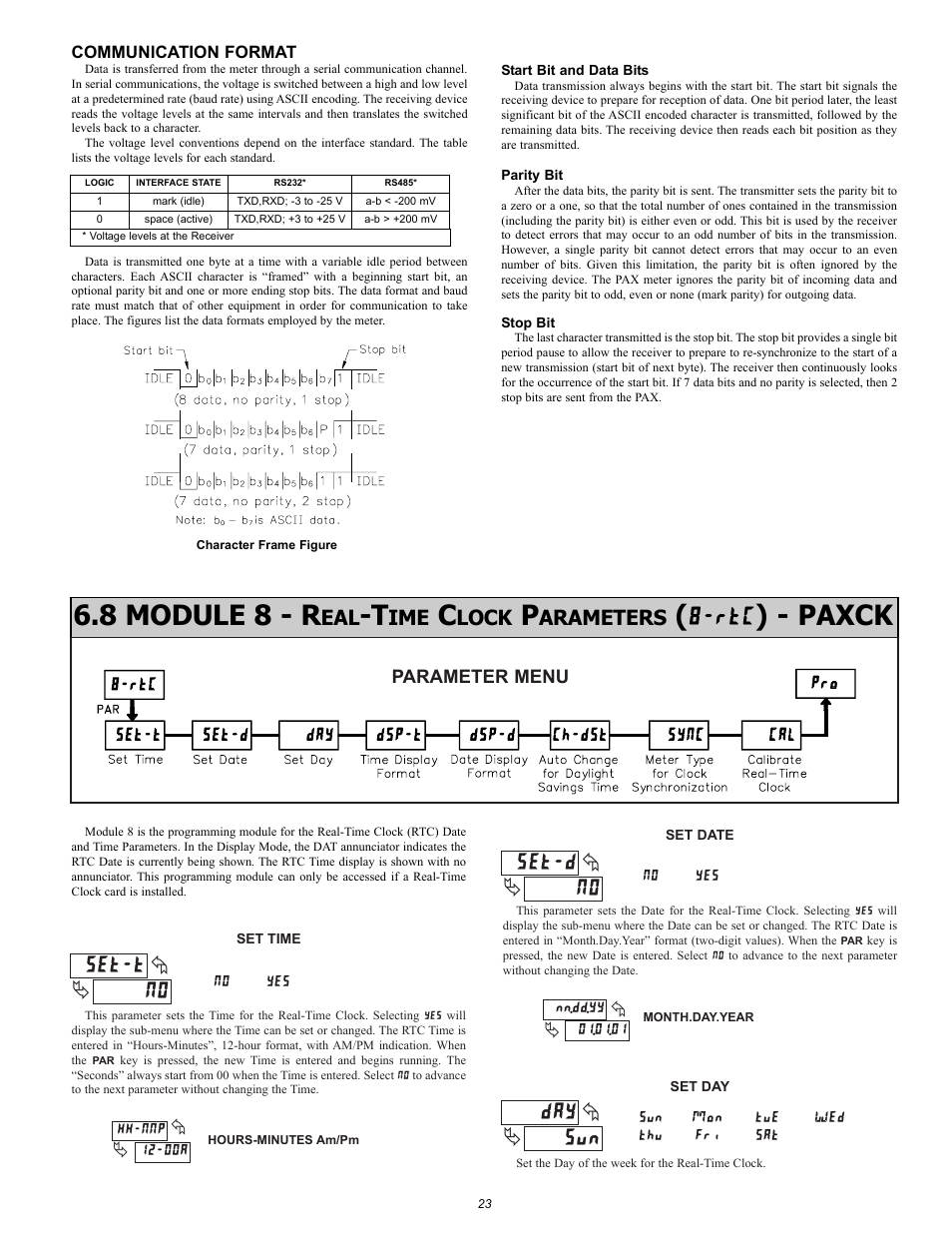 8 module 8 - r, Paxck, Lock | Arameters | Red Lion PAXCK User Manual | Page 23 / 28