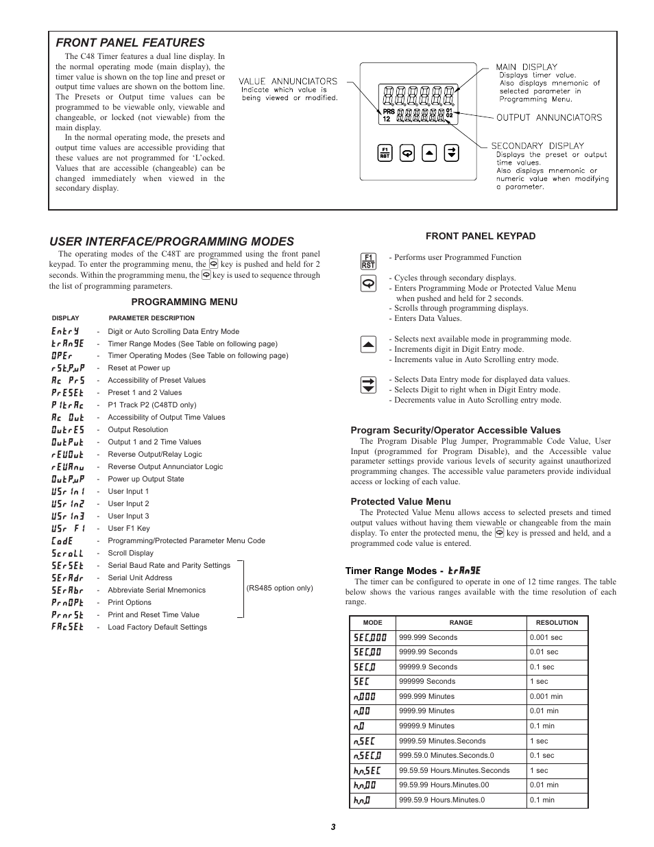Uuss""oo, Ous: us"o, 01&s | S4u1v1, D 1s4, 1s&4&u, 1us"d, D 0vu, 0vus&4, 0vu1vu | Red Lion C48T User Manual | Page 3 / 5