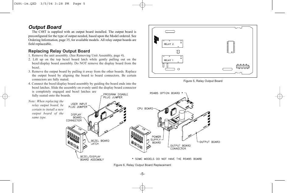 Output board | Red Lion C48T User Manual | Page 11 / 44