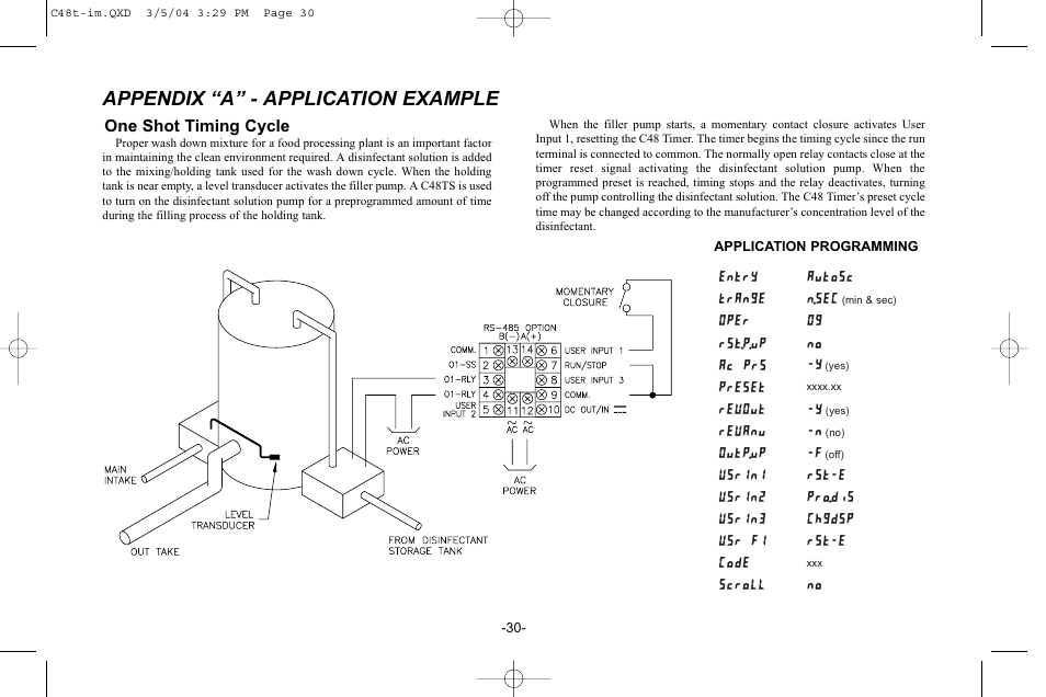 Appendix “a” - application example | Red Lion C48T User Manual | Page 36 / 44