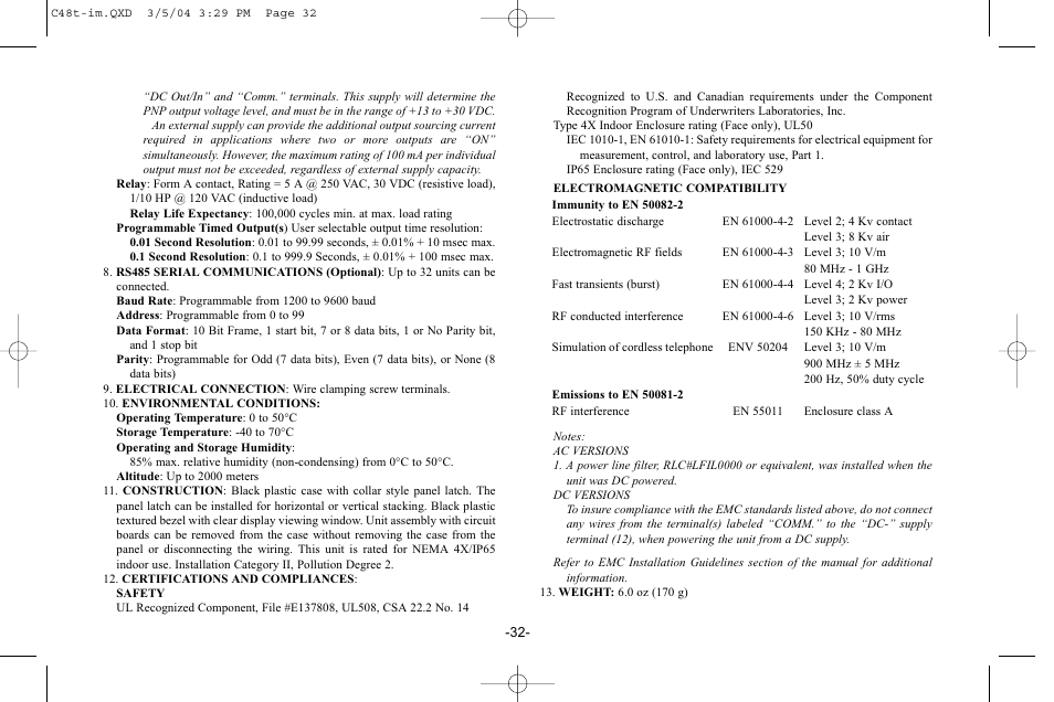 Red Lion C48T User Manual | Page 38 / 44