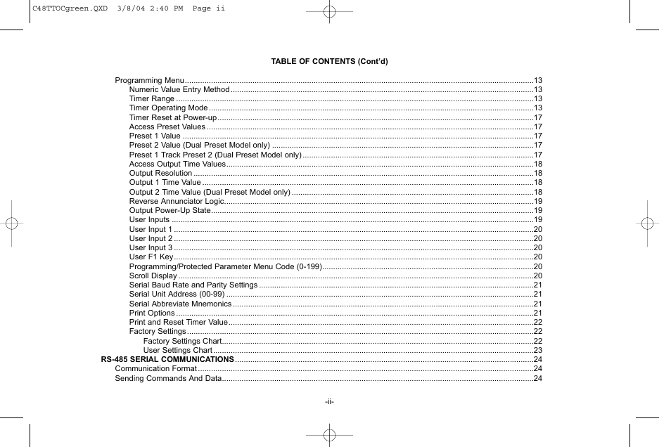 Red Lion C48T User Manual | Page 4 / 44