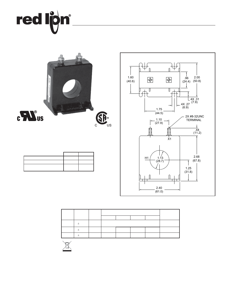 Red Lion CT User Manual | 1 page