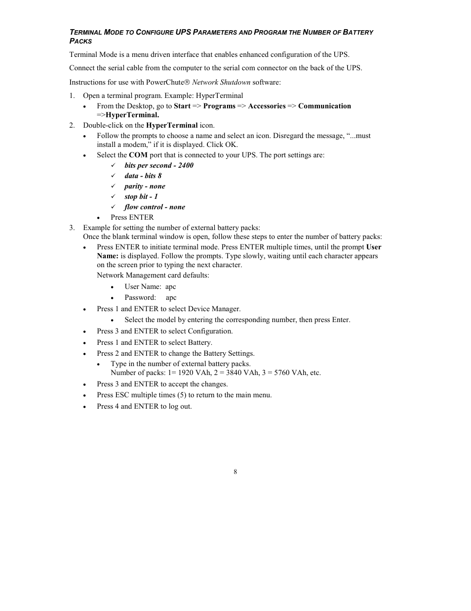 American Power Conversion 8000 VA User Manual | Page 10 / 21