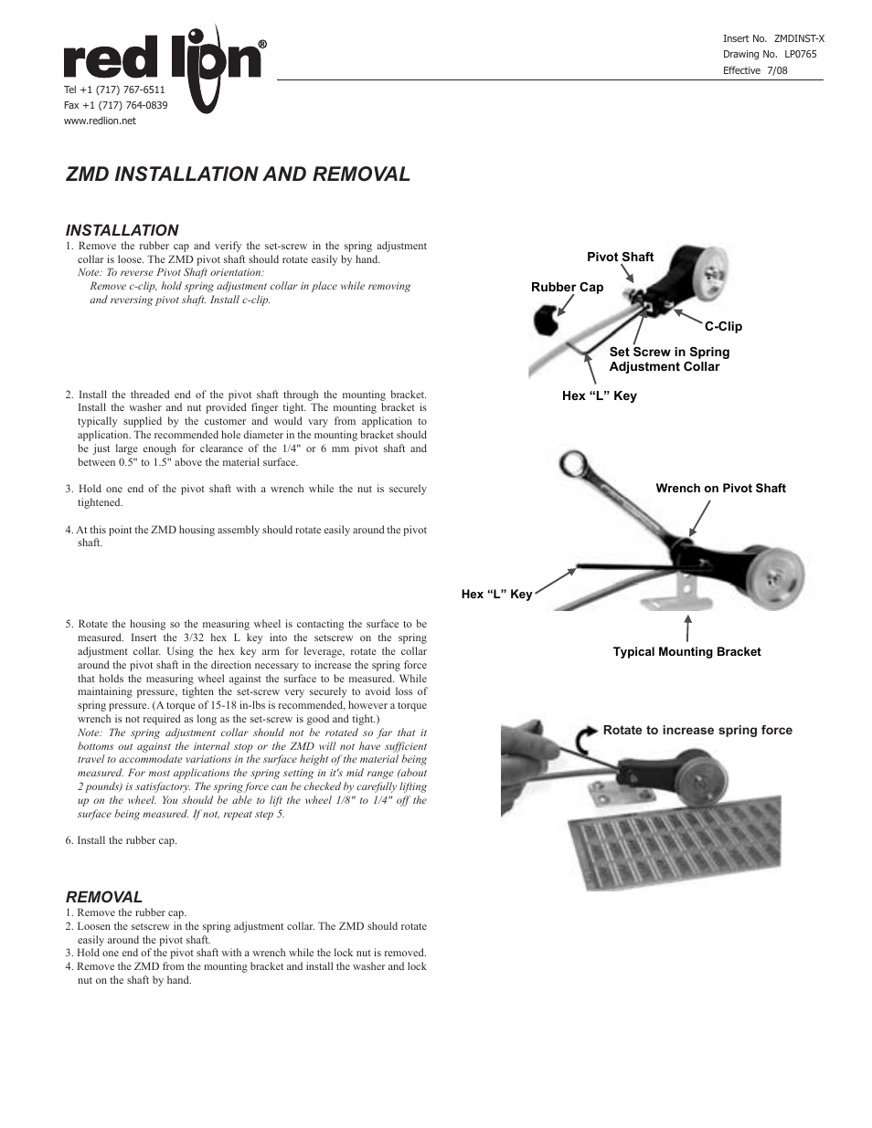 Red Lion ZMD - MINIATURE QUAD User Manual | 1 page