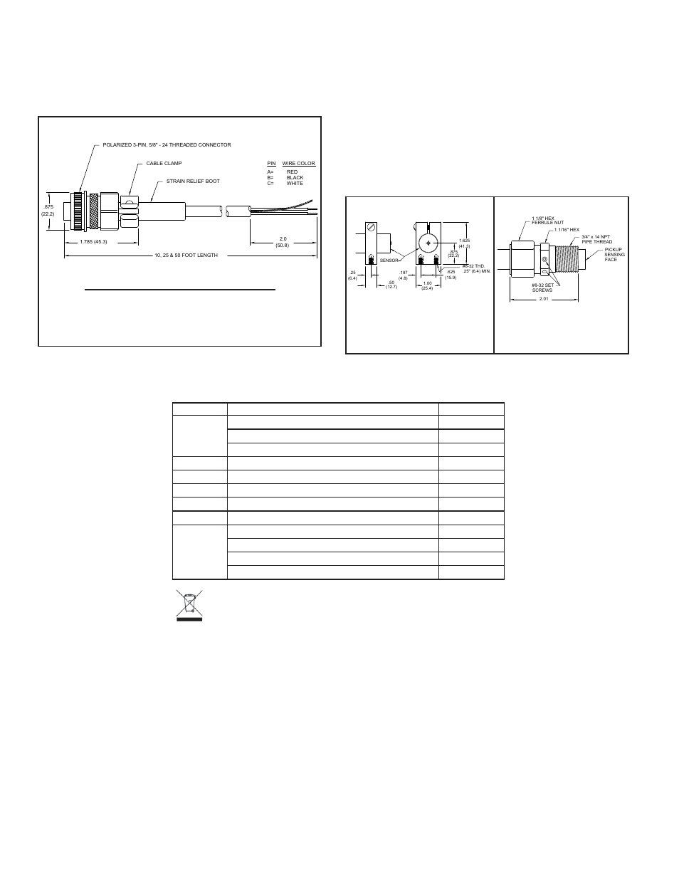 Dimensions in inches (mm), Ordering information, Pin connector extension cable (lmpcc & lmpec) | 3/4" diameter cylindrical sensor mounting, Pin connector extension cable, Block mount plug mount | Red Lion LMPC-AMPLIFIED MAGNETIC PICKUP User Manual | Page 2 / 2