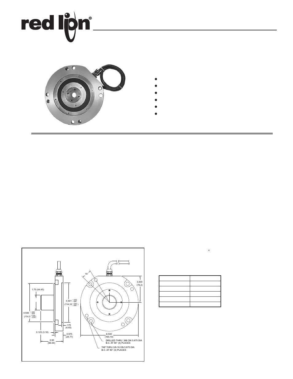 Red Lion ZR - C-FACE MOTOR ENCODER User Manual | 2 pages