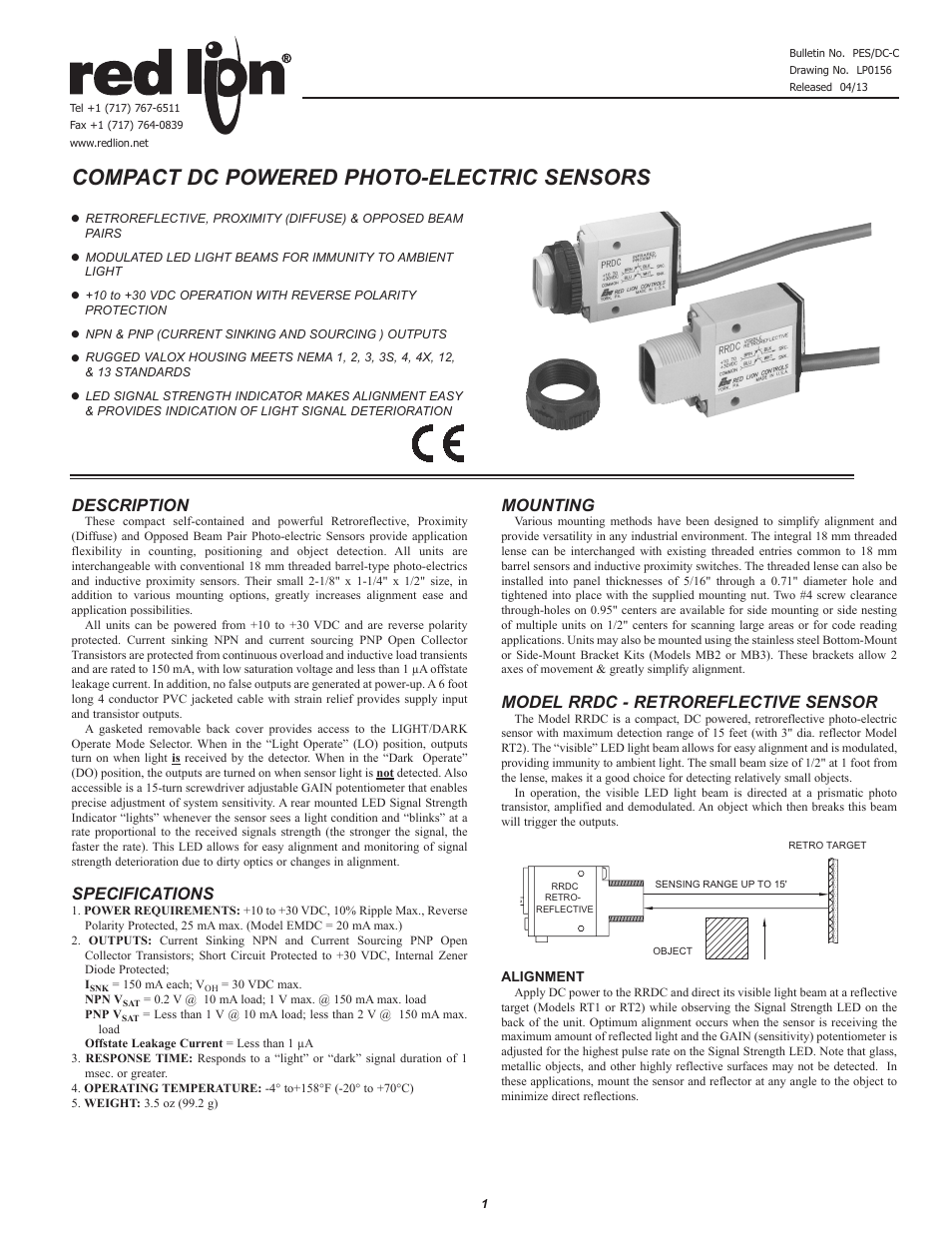 Red Lion DC POWERED User Manual | 4 pages