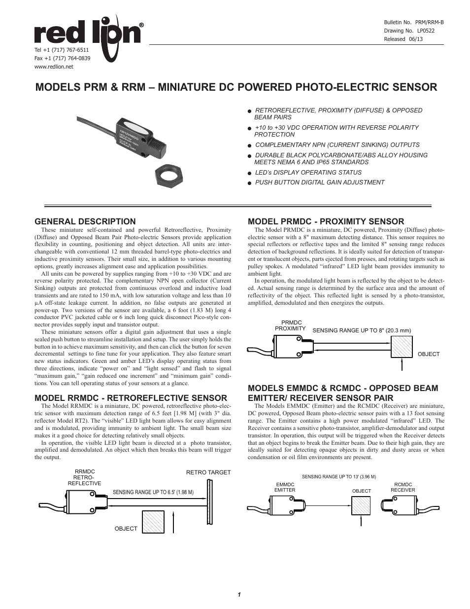 Red Lion MINIATURE User Manual | 4 pages