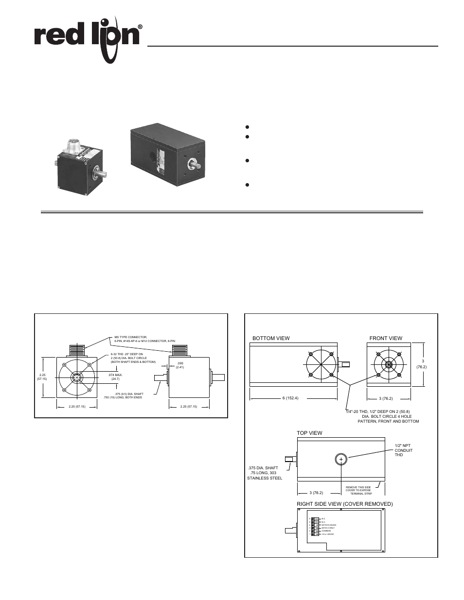 Red Lion ZHG - STANDARD & HEAVY DUTY User Manual | 4 pages