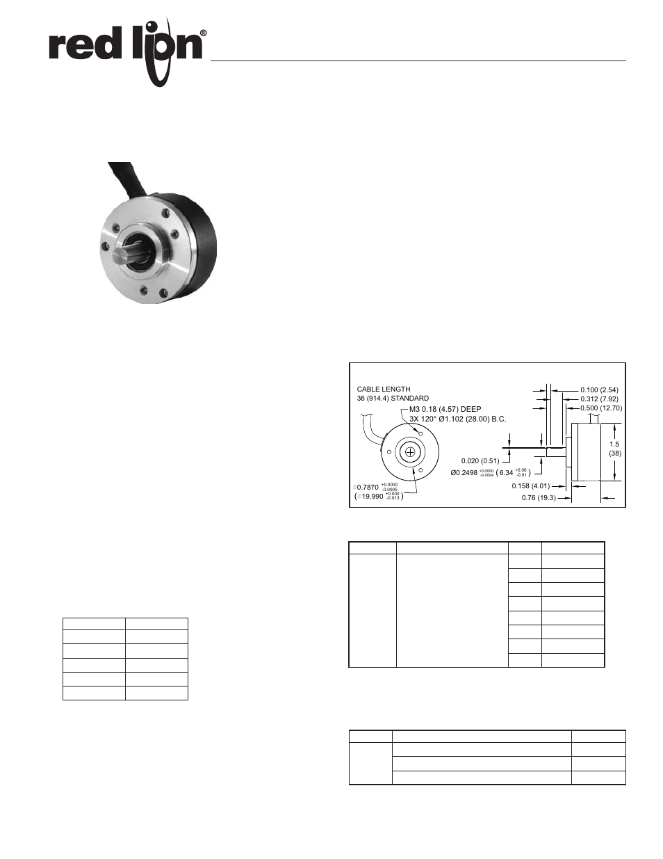 Red Lion ZSD - STANDARD SERVO MOUNT User Manual | 1 page