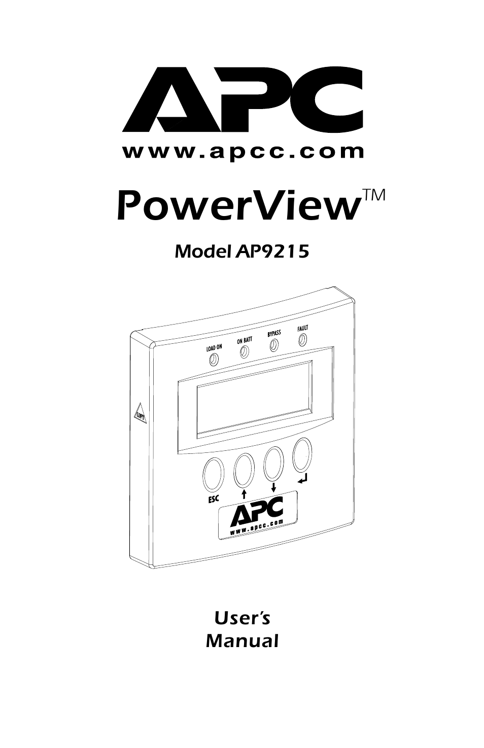 American Power Conversion AP9215 User Manual | 20 pages