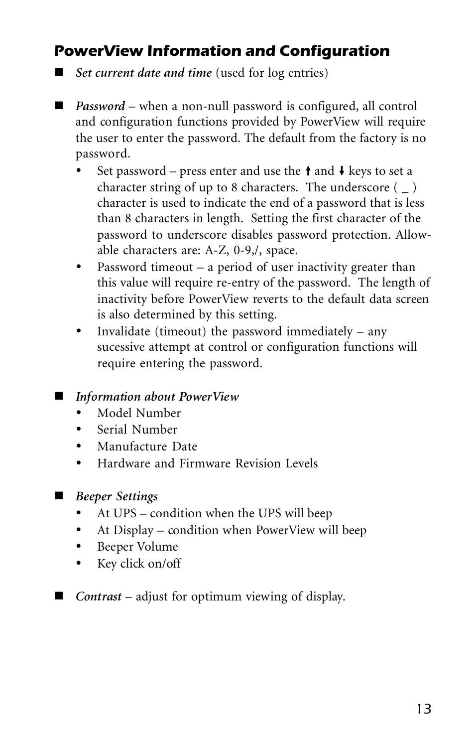 Powerview information and configuration | American Power Conversion AP9215 User Manual | Page 15 / 20