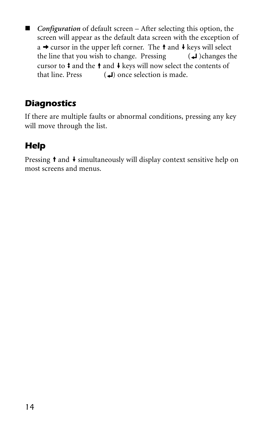 Diagnostics, Help, Diagnostics help | American Power Conversion AP9215 User Manual | Page 16 / 20