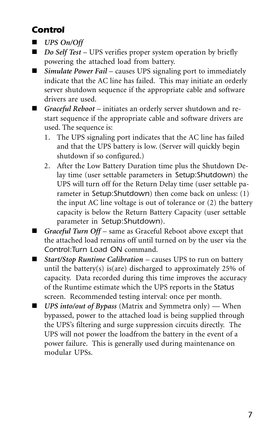 Control | American Power Conversion AP9215 User Manual | Page 9 / 20