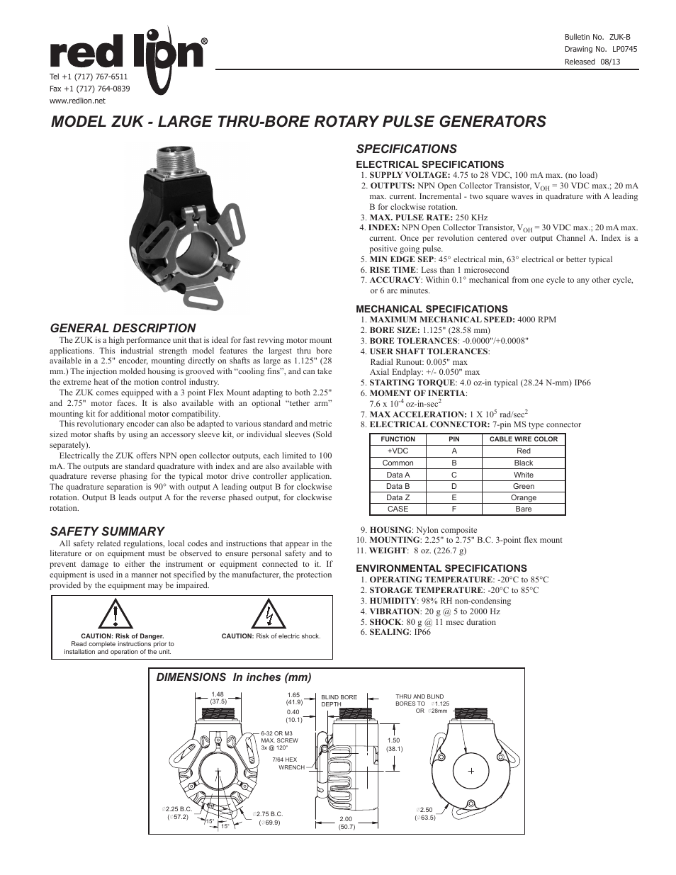Red Lion ZUK - 3 POINT FLEX MOUNT User Manual | 2 pages