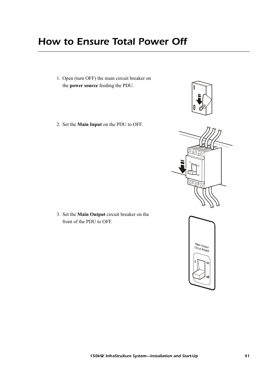 How to ensure total power off | American Power Conversion PDU User Manual | Page 49 / 54