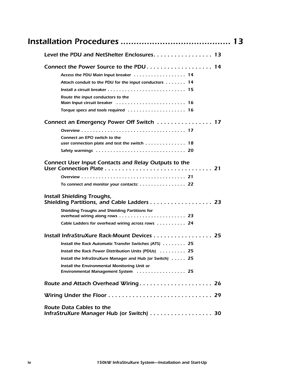 Installation procedures | American Power Conversion PDU User Manual | Page 6 / 54
