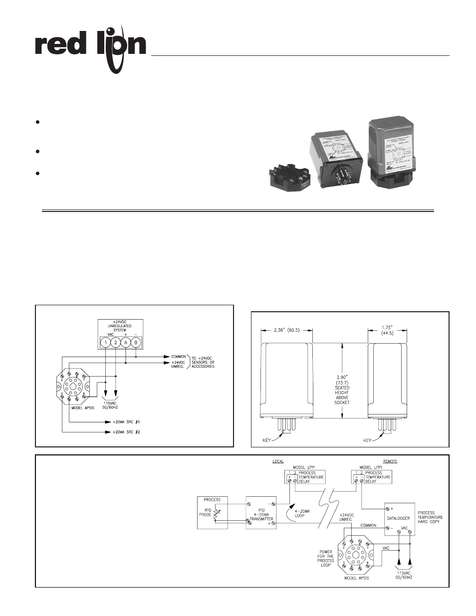 Red Lion APSIS User Manual | 2 pages