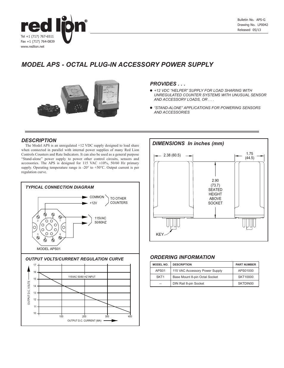 Red Lion APS User Manual | 2 pages