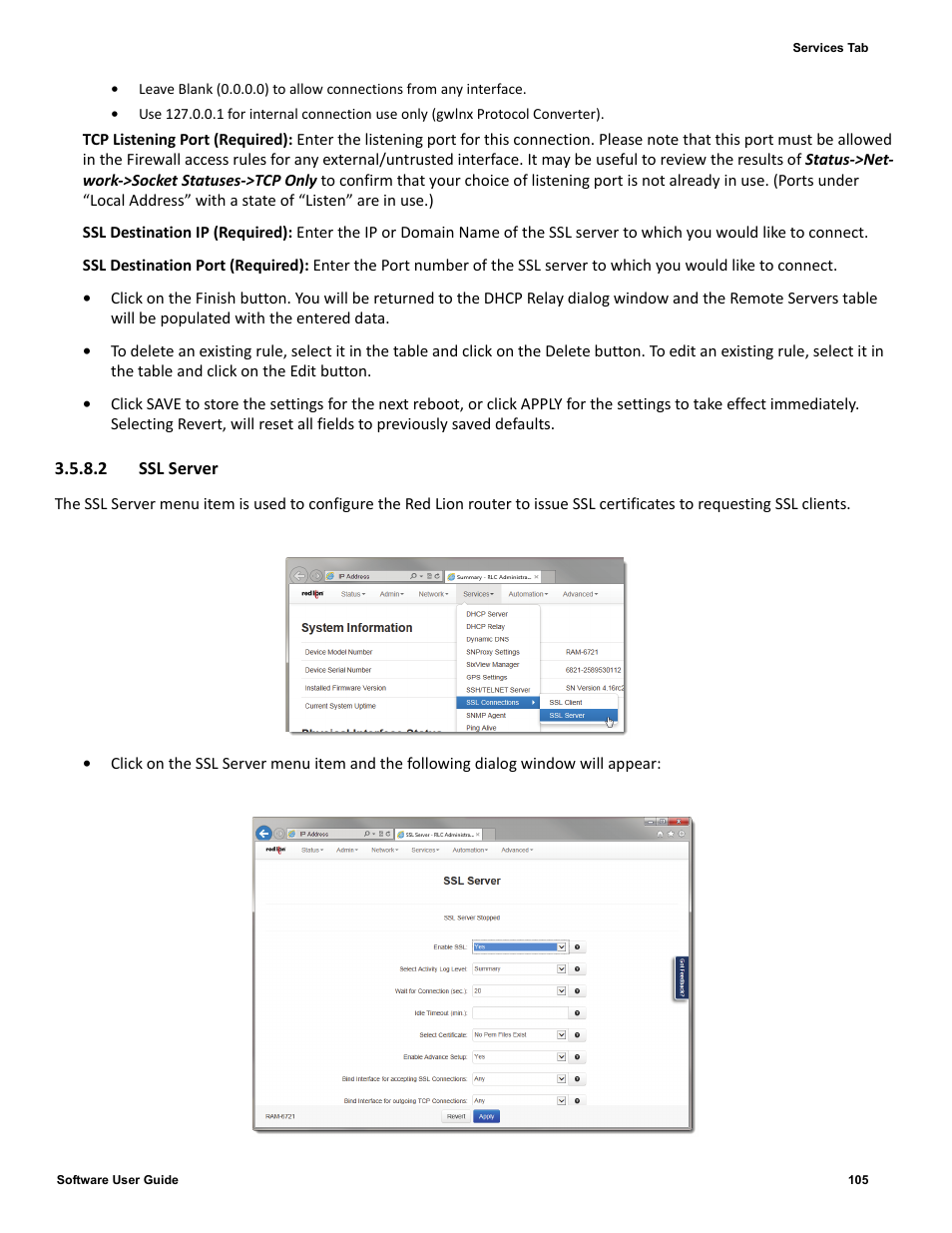 2 ssl server | Red Lion IndustrialPr 6000 Router User Manual | Page 105 / 186