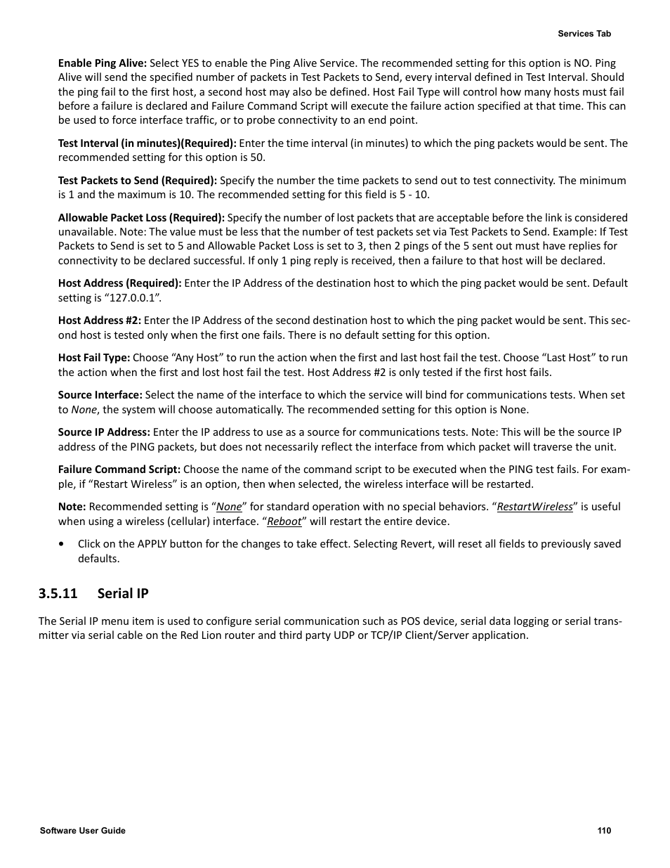 11 serial ip, 11 serial | Red Lion IndustrialPr 6000 Router User Manual | Page 110 / 186