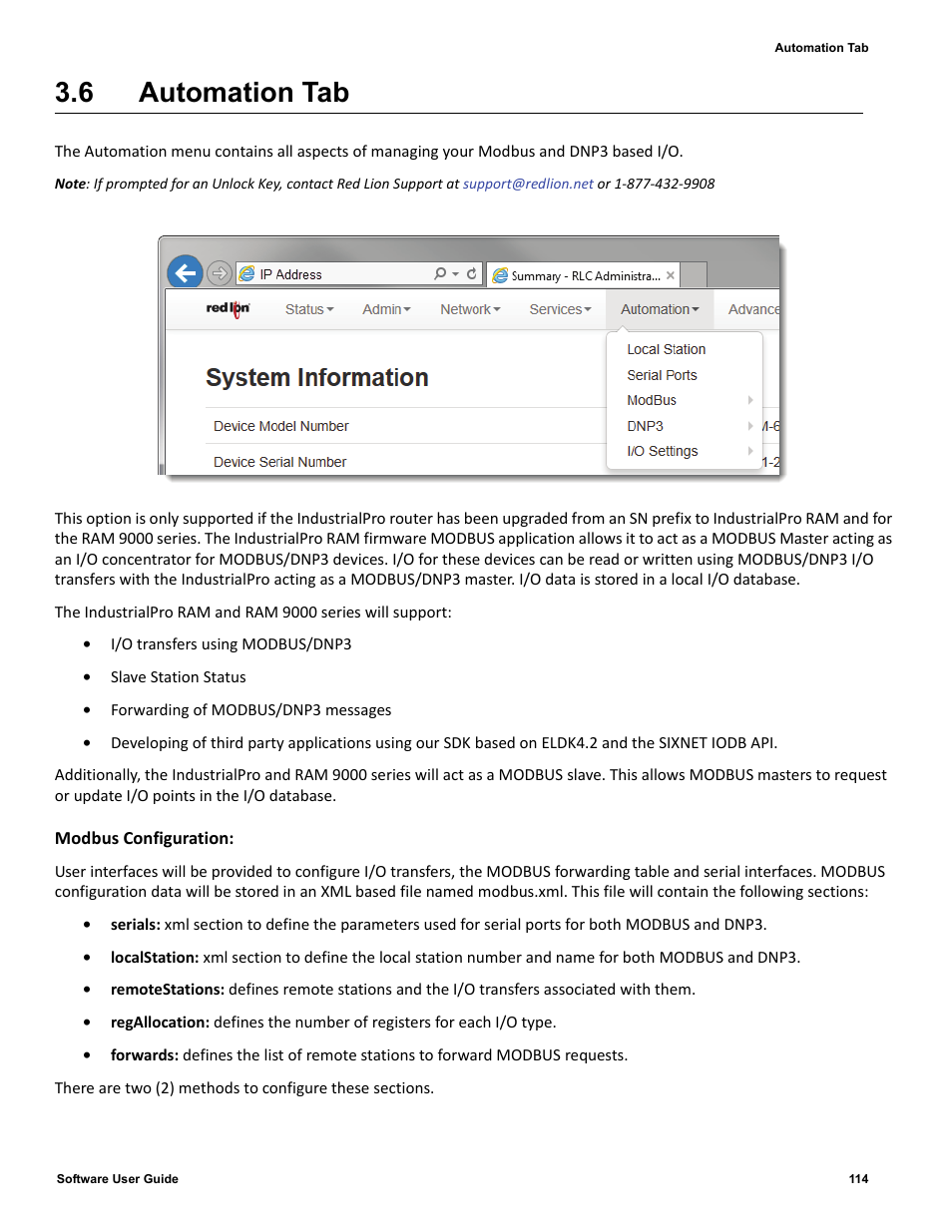 6 automation tab, Automation tab, Automation | Red Lion IndustrialPr 6000 Router User Manual | Page 114 / 186