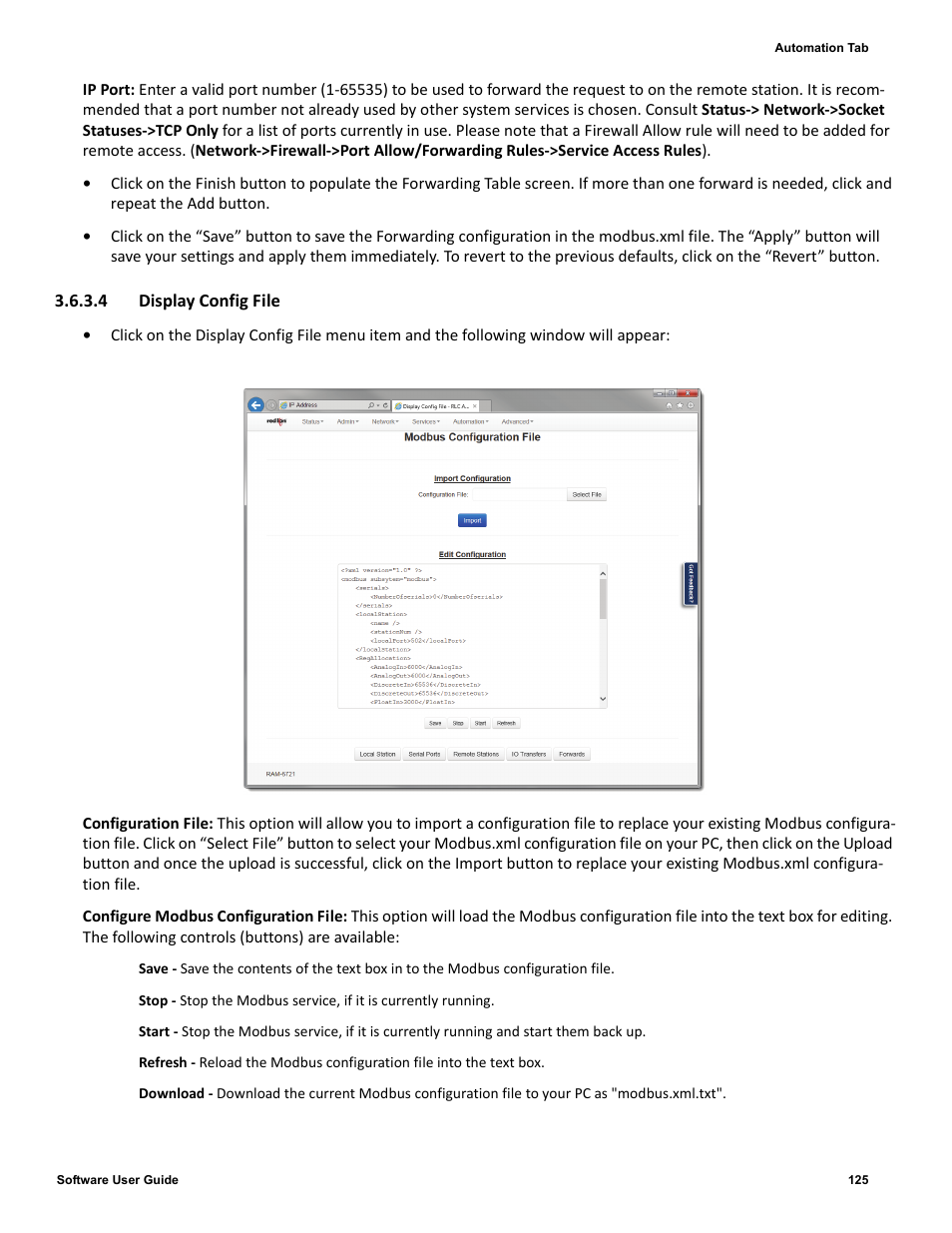4 display config file | Red Lion IndustrialPr 6000 Router User Manual | Page 125 / 186