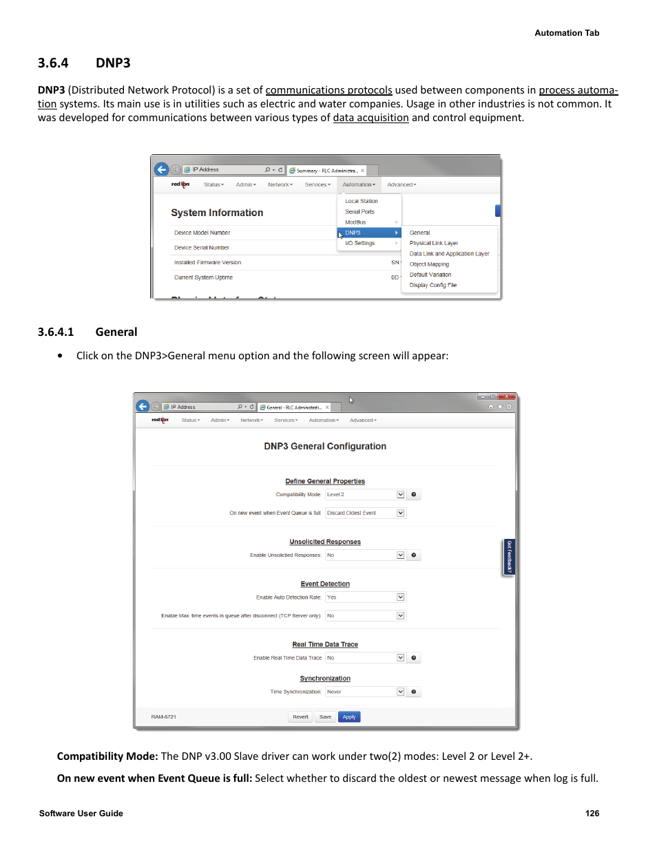 4 dnp3, 1 general | Red Lion IndustrialPr 6000 Router User Manual | Page 126 / 186