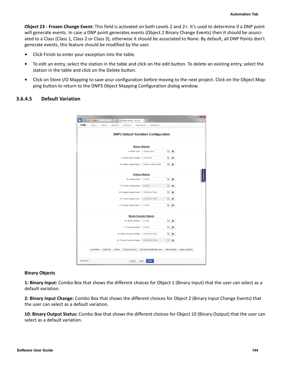 5 default variation | Red Lion IndustrialPr 6000 Router User Manual | Page 144 / 186