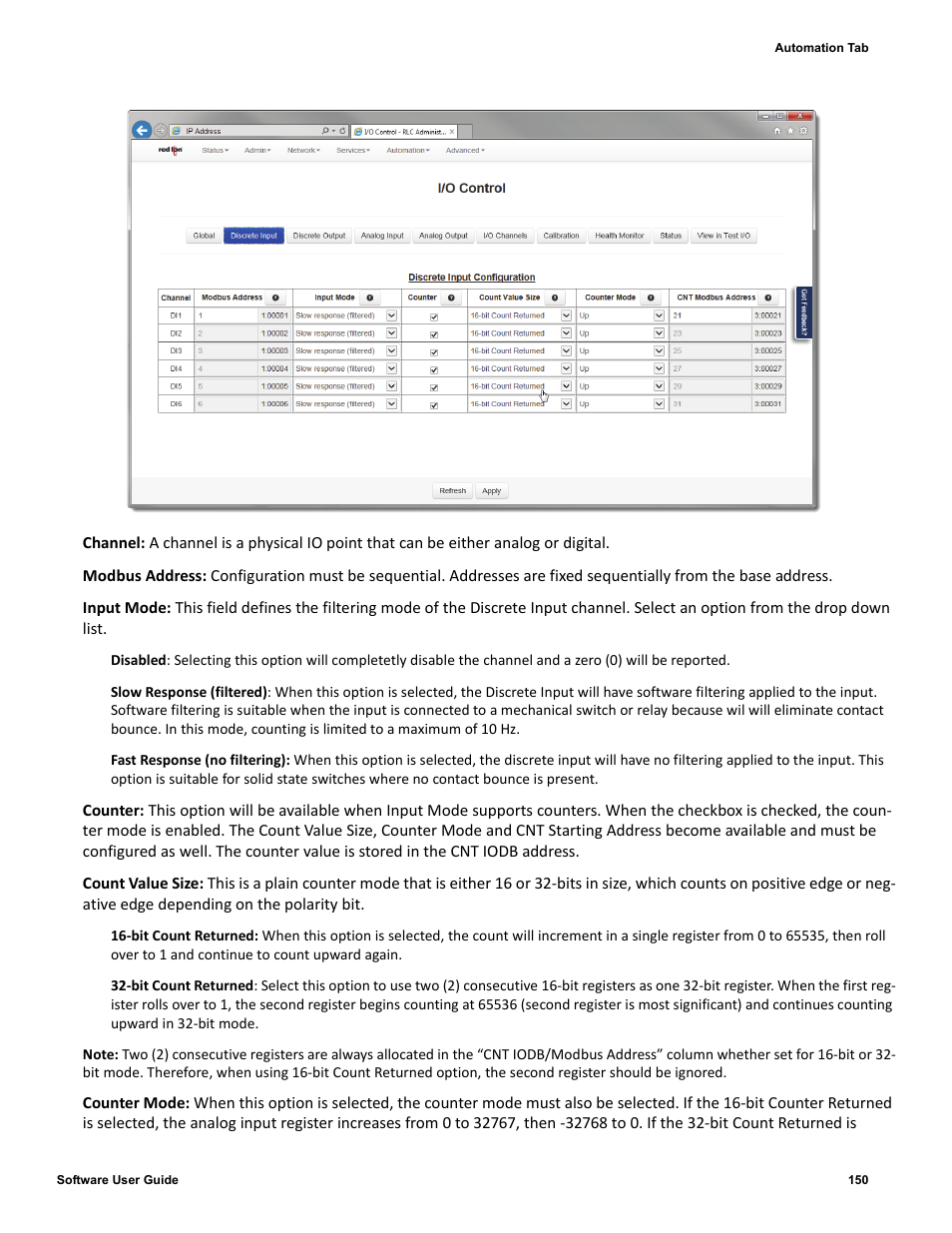 Red Lion IndustrialPr 6000 Router User Manual | Page 150 / 186