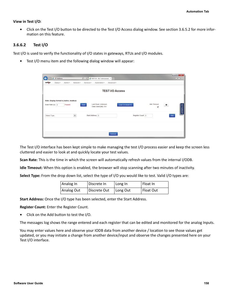 2 test i/o | Red Lion IndustrialPr 6000 Router User Manual | Page 158 / 186