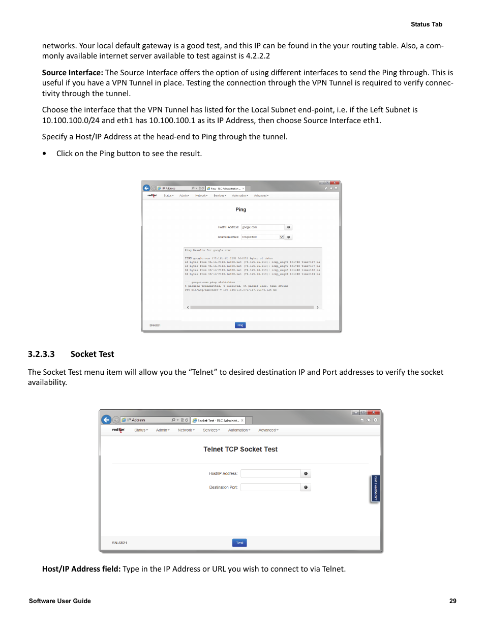 3 socket test | Red Lion IndustrialPr 6000 Router User Manual | Page 29 / 186