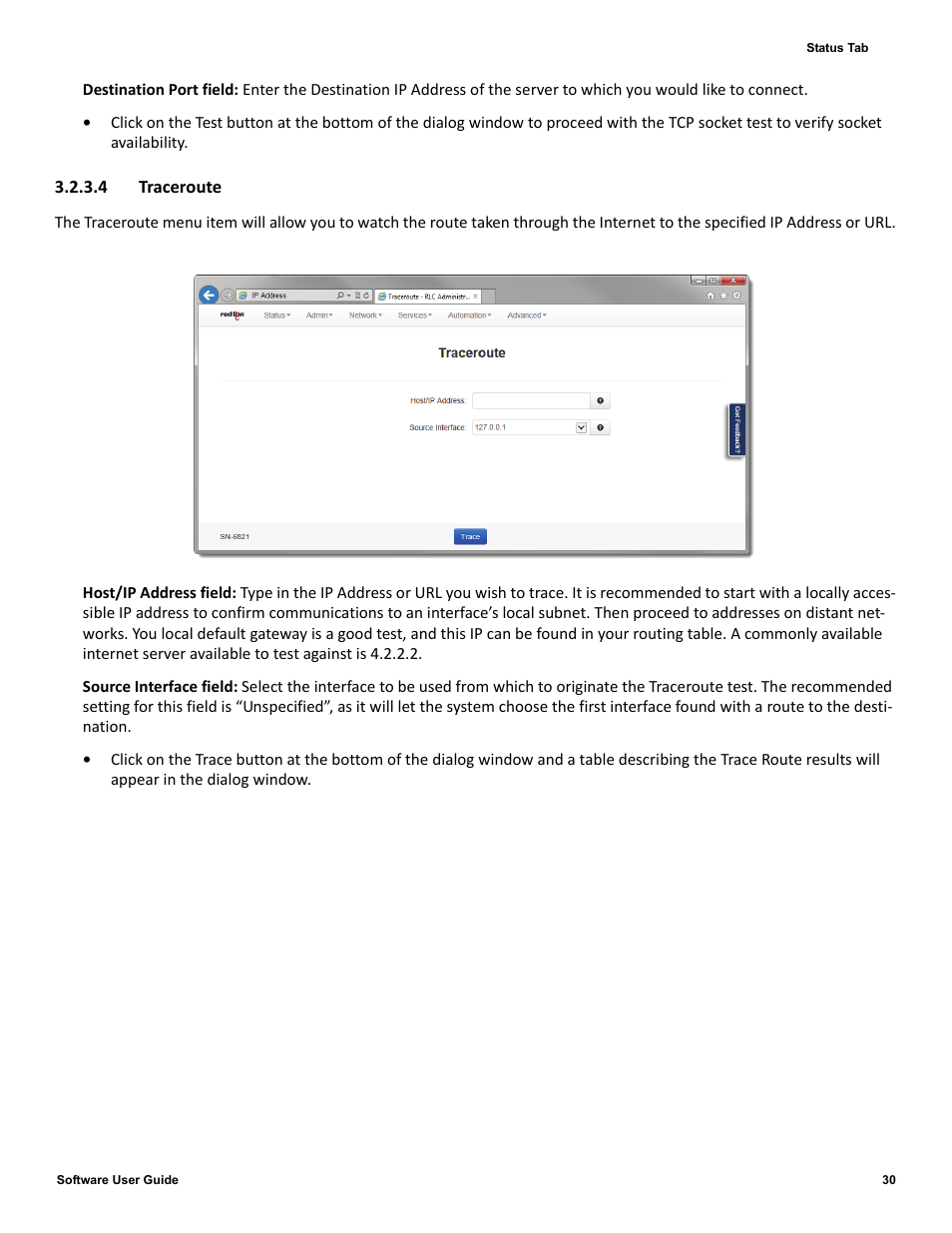 4 traceroute | Red Lion IndustrialPr 6000 Router User Manual | Page 30 / 186