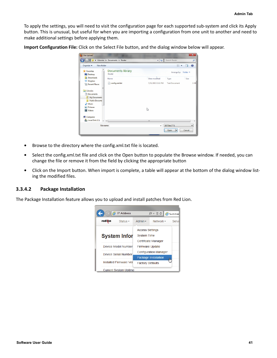 2 package installation | Red Lion IndustrialPr 6000 Router User Manual | Page 41 / 186