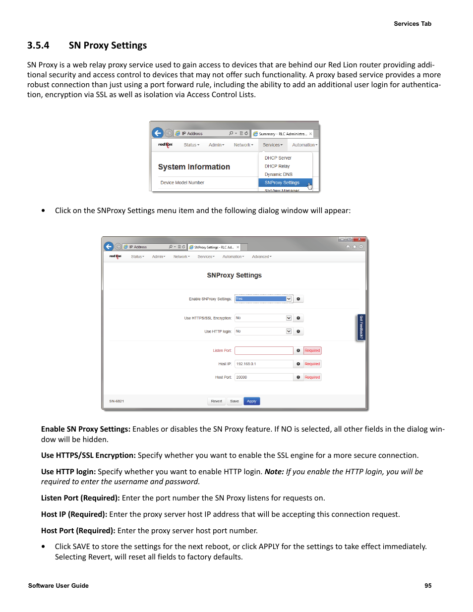 4 sn proxy settings | Red Lion IndustrialPr 6000 Router User Manual | Page 95 / 186
